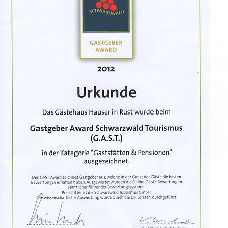 Gaestehaus Hauser 러스트 외부 사진