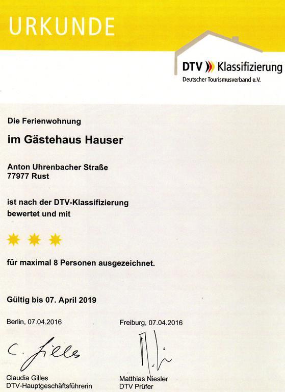 Gaestehaus Hauser 러스트 외부 사진